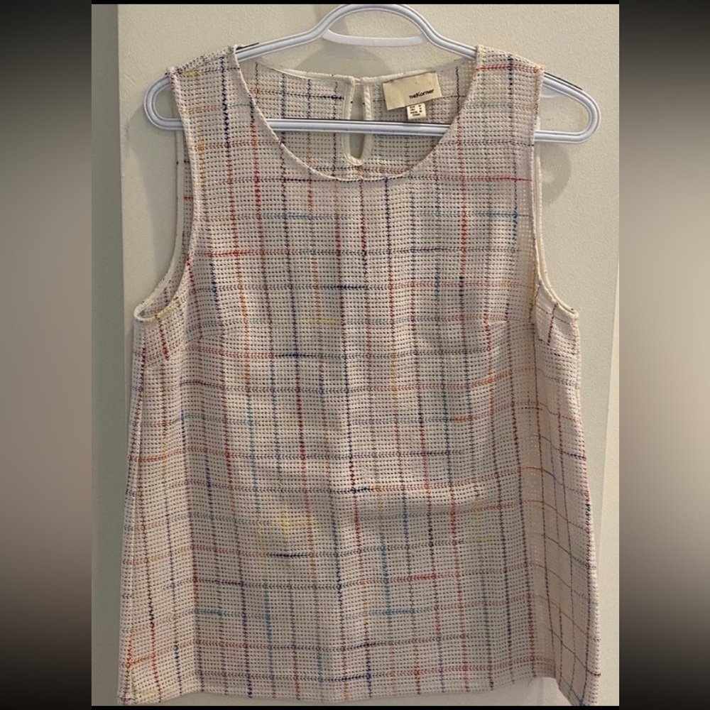 TheKorner Sleeveless Multicolored Open Knit Top M